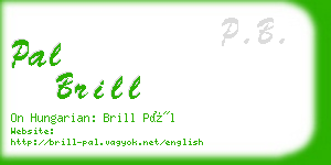 pal brill business card